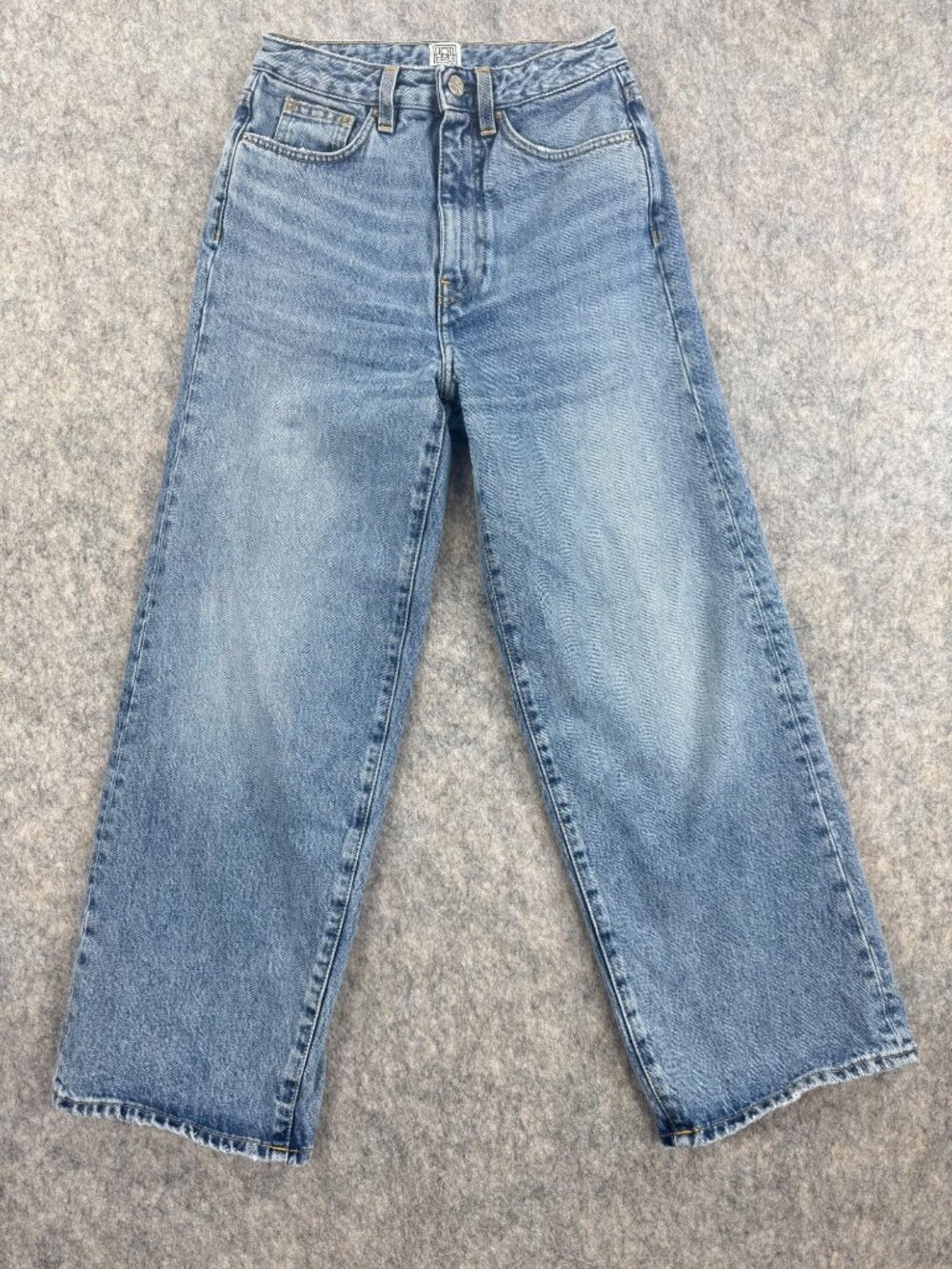 Toteme Wide Leg Jeans Sz 24 Flare Fit Denim High Rise